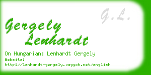gergely lenhardt business card